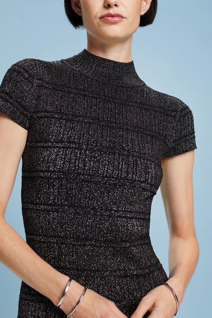 Strick-Minikleid im Glitzer-Look