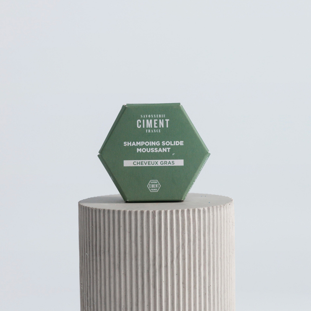 ciment CHEVEUX GRAS Shampoing moussant Cheveux gras - ortieShampoing solide 80g