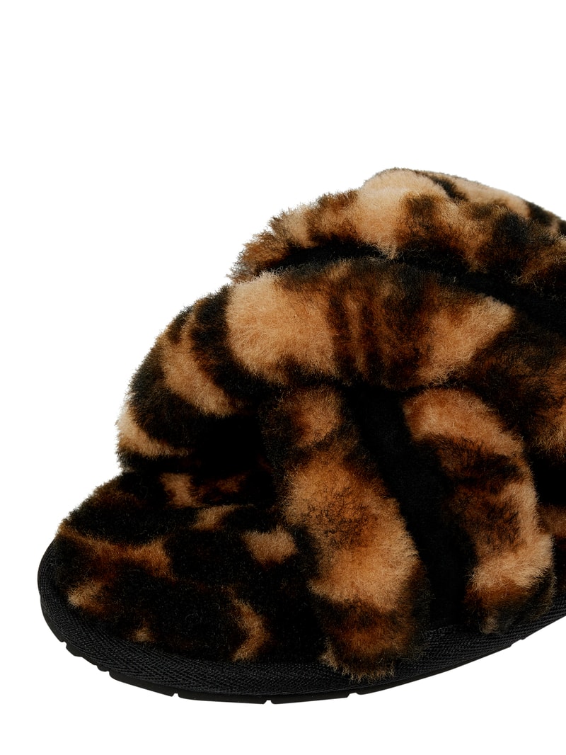 Hausschuhe aus Lammfell Modell 'Scuffita' in cognac