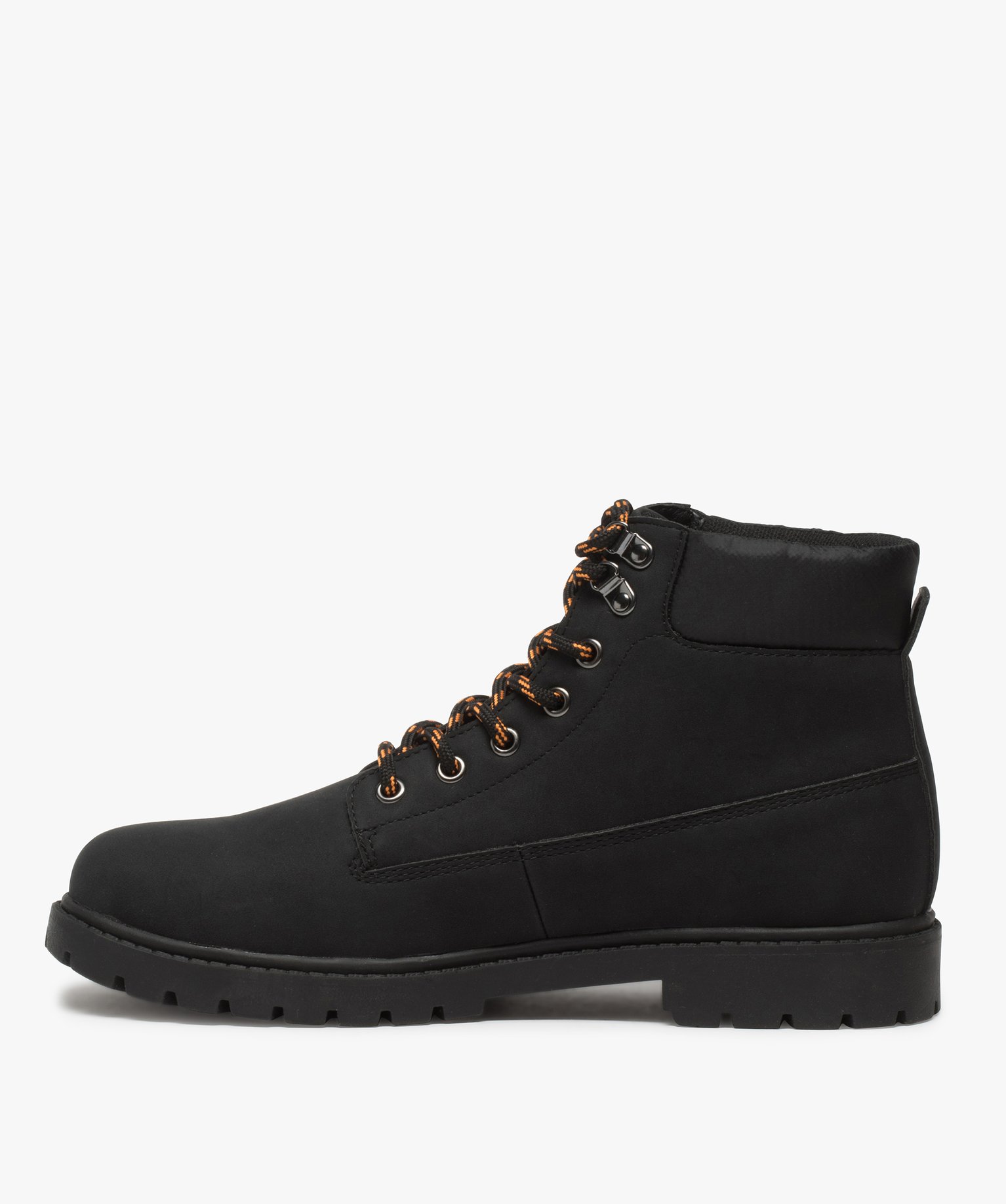 Boots homme à semelle crantée et lacets - Les Supaires noir | GEMO