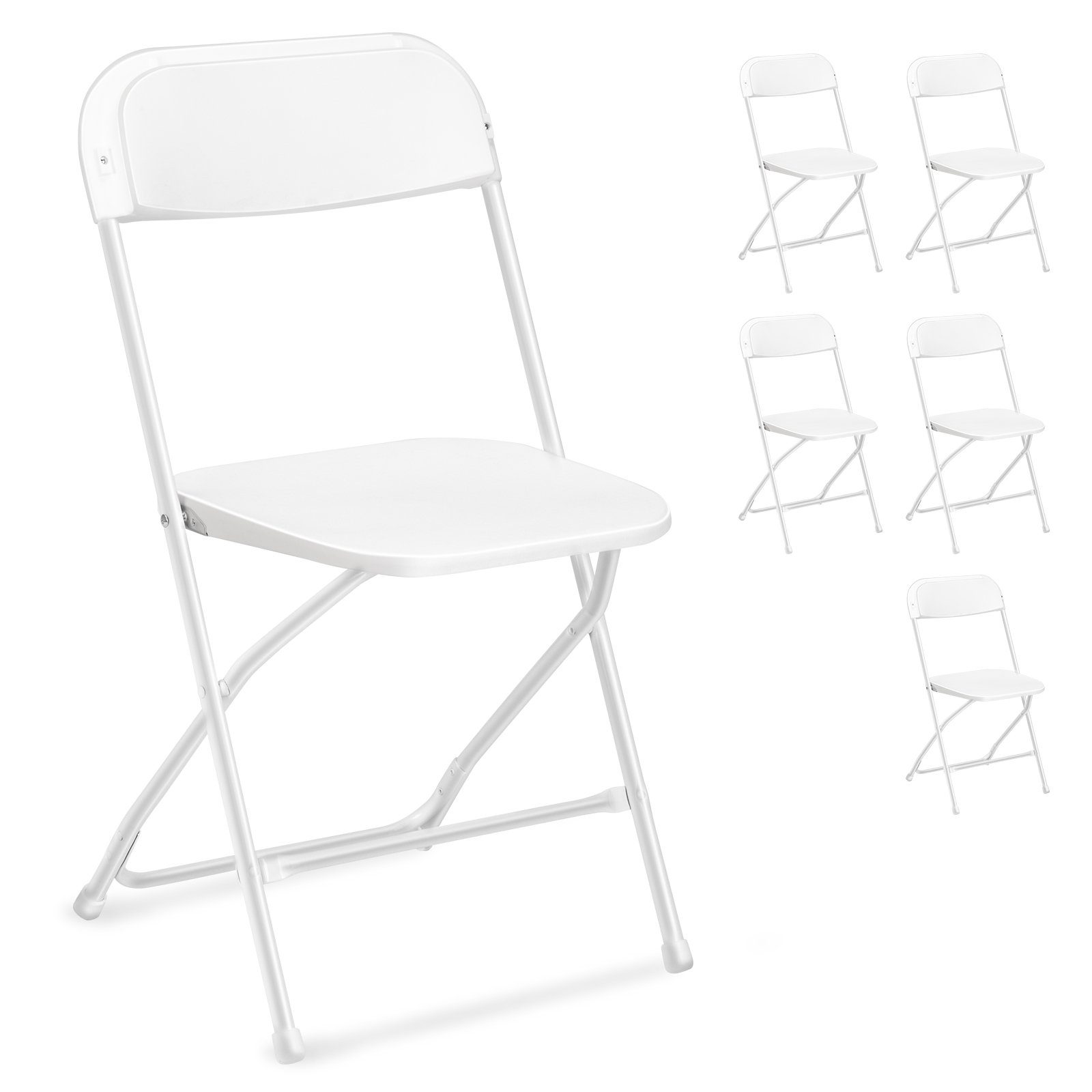 FCH Klappstuhl, 6er Set, klappbar, pflegeleicht, Gästestuhl, bis 150 kg belastbar