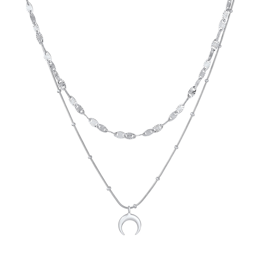Elli Elli Collier Pendentif Demi-Lune Astro Trend en argent sterling 925 pour femme collier