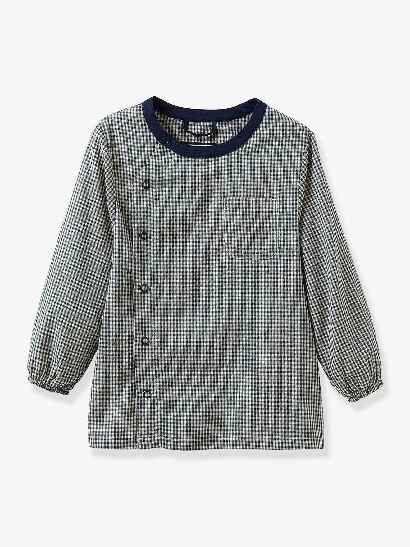 Tablier garçon vichy CYRILLUS carreaux vert