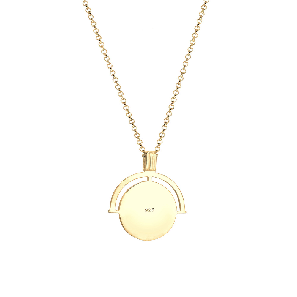 Elli Elli Collier Femme Pendentif Astro Assiette Ludique en Argent Sterling 925 Bijoux