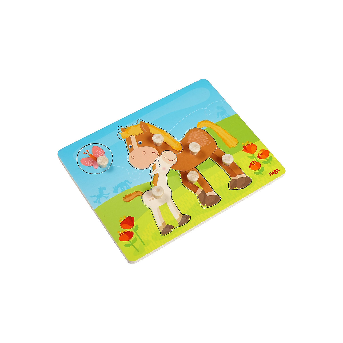 HABA 303771 Greifpuzzle Pferdefamilie