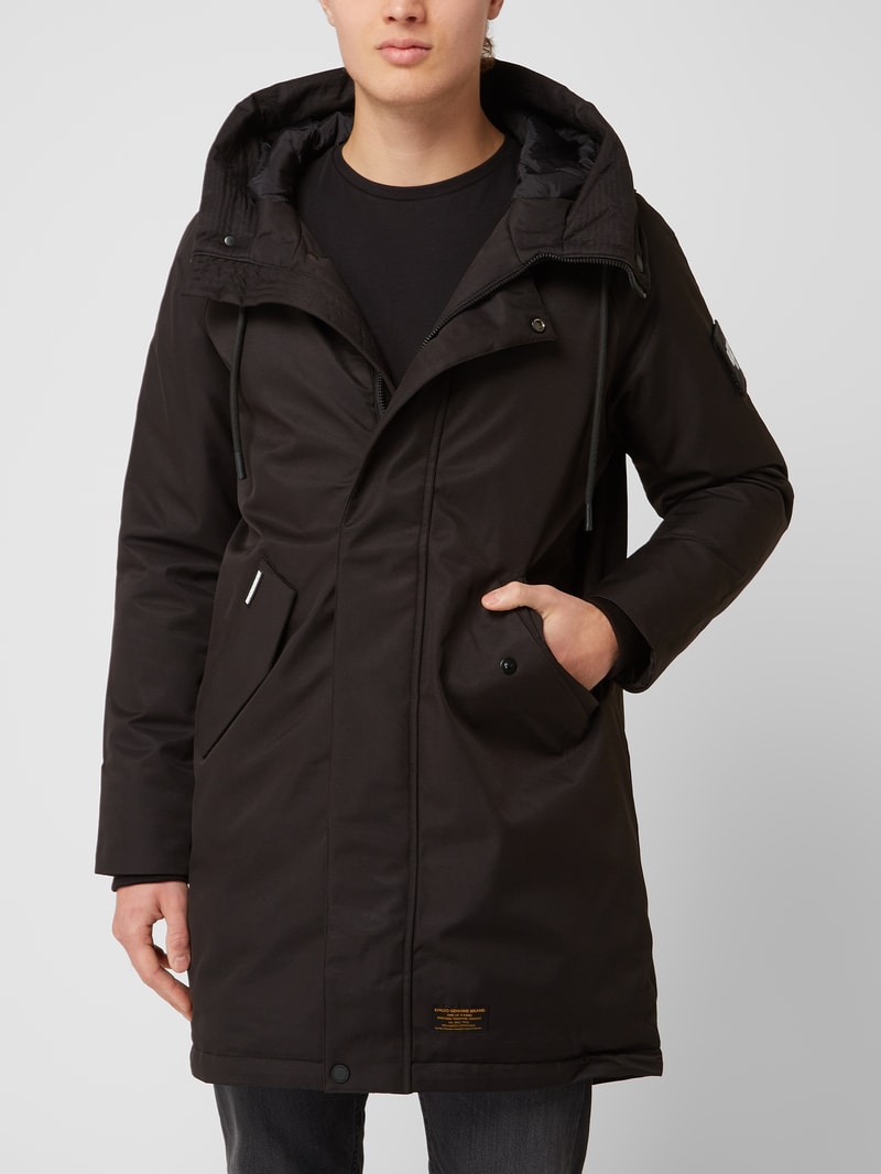 Parka mit Kapuze Modell 'Tuck' in schwarz