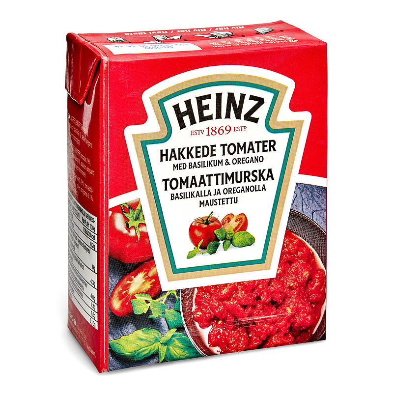 Heinz Tomater hakkede 390 g M/urter Heinz