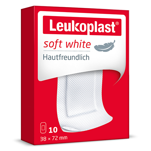 LEUKOPLAST soft white Pflasterstrips 38x72 mm  10 St  Pflaster