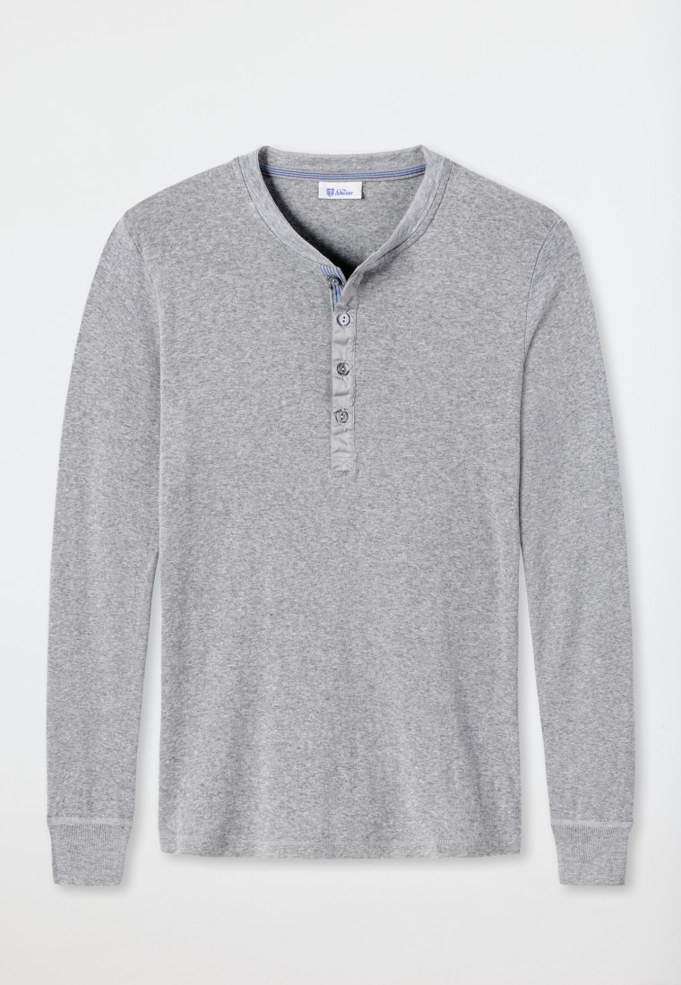 Shirt langarm grau meliert - Revival Karl-Heinz