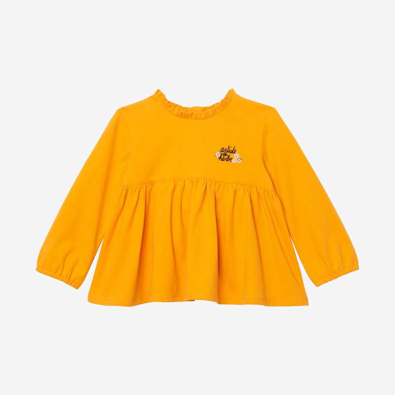 Tee-shirt bio fille jaune bébé fille Catimini
