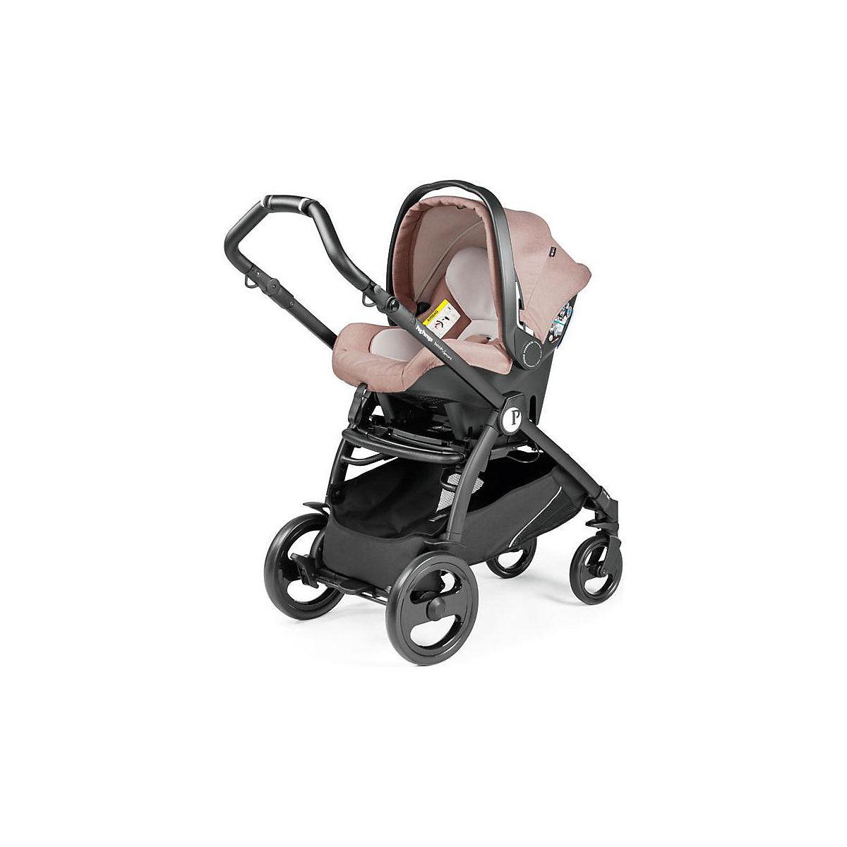 Kombikinderwagen Book Smart, Rosette - Kinderwagenwanne, Gestell, Sportwagenaufsatz, Babyschale inkl. Isofix