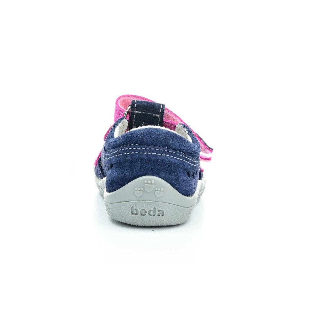 Beda Ocean Shine Barfußsandalen mit Hinterkappe Klett (BF 0001 / SD / W / OP)