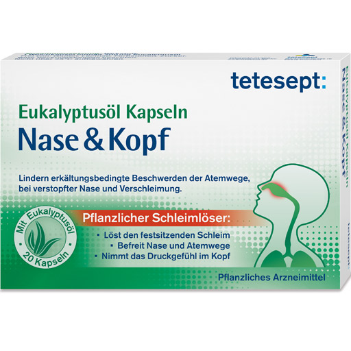 TETESEPT Eukalyptusöl Kapseln Nase & Kopf  20 St  Weichkapseln