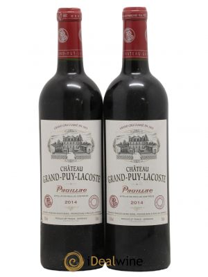 Château Grand Puy Lacoste 5ème Grand Cru Classé  2014 - Lot de 2 Bouteilles