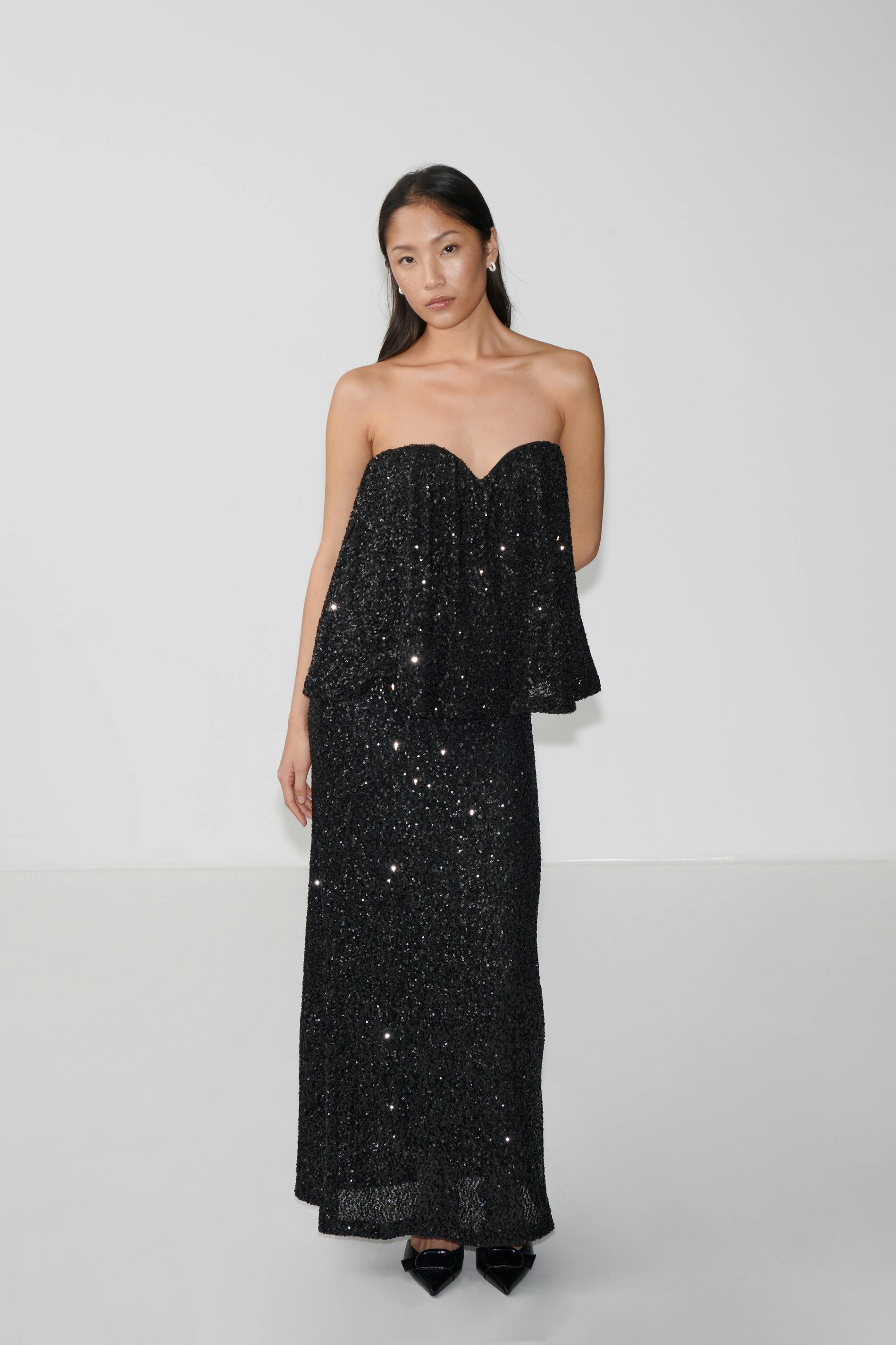 Strapless sequin top