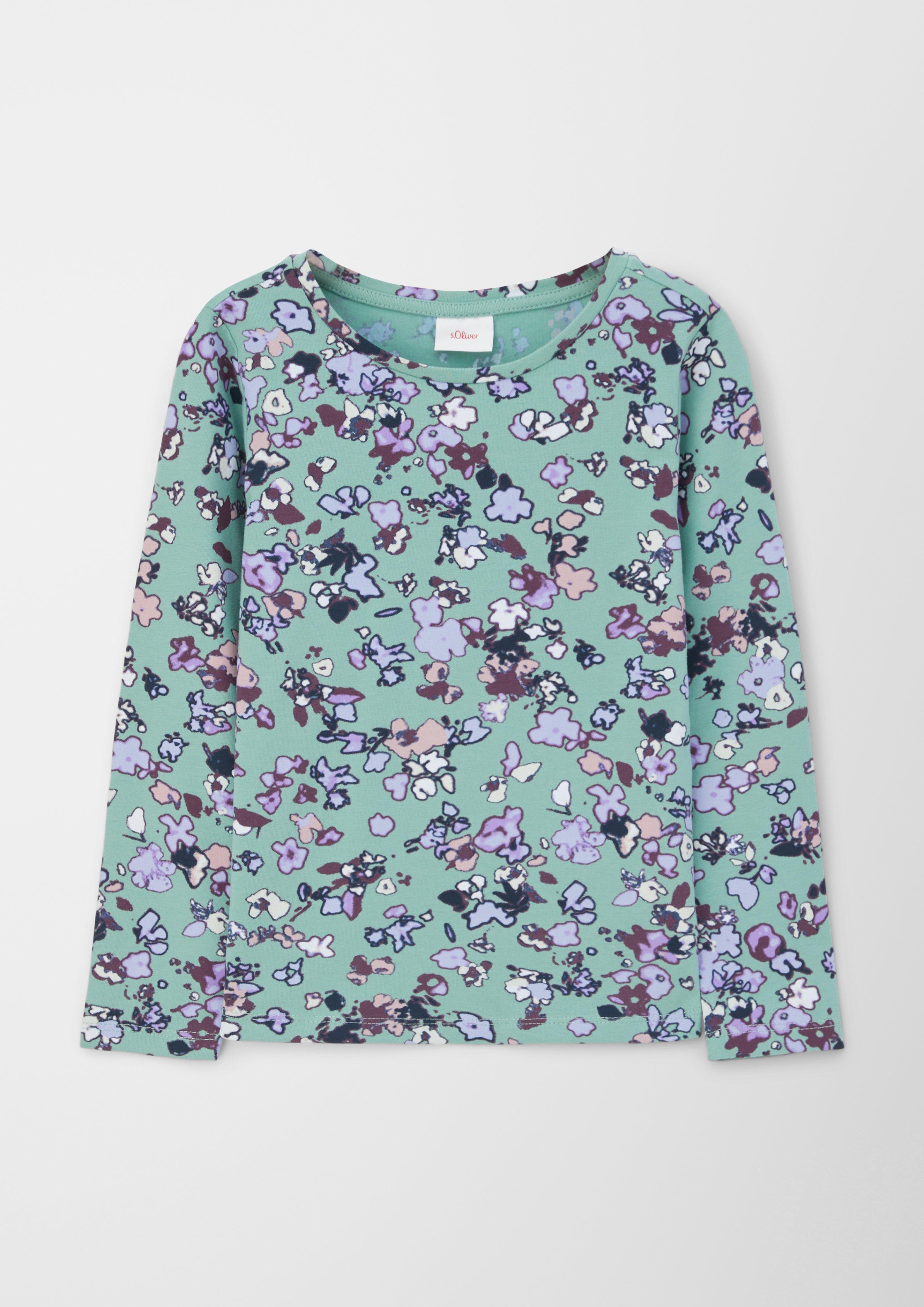 Longsleeve mit floralem Allover-Print  2122523-72A0