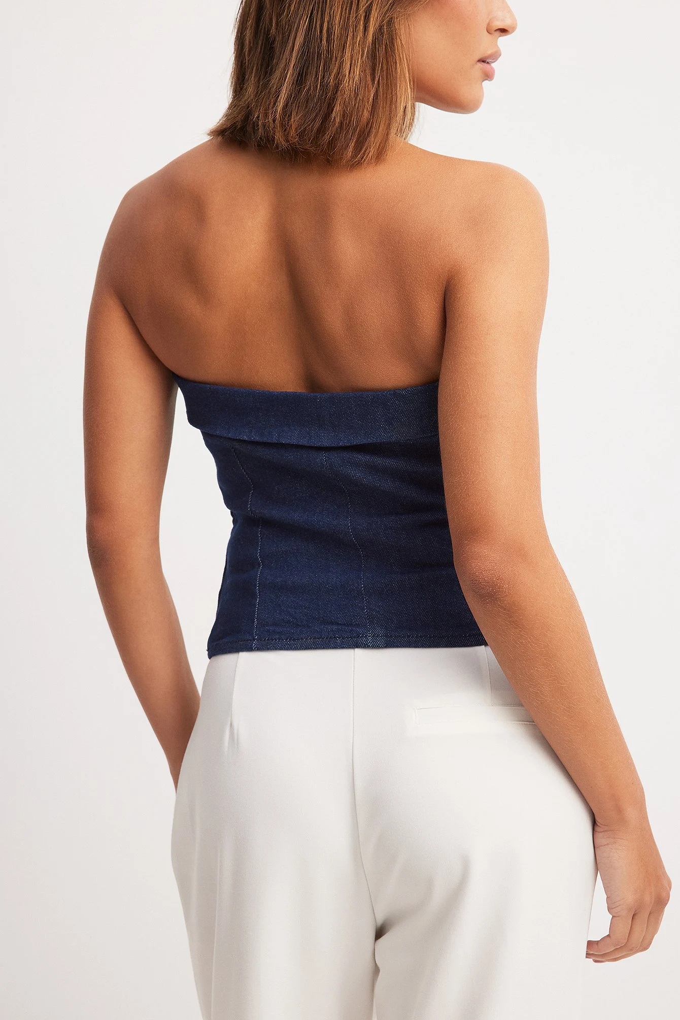 Bandeau-Top aus Denim