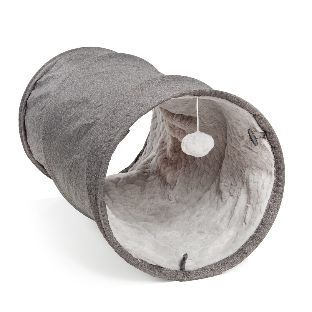 Canadian Cat Company Katzentunnel Canadian Cat Company Katzentunnel mit Kuschelfell grau