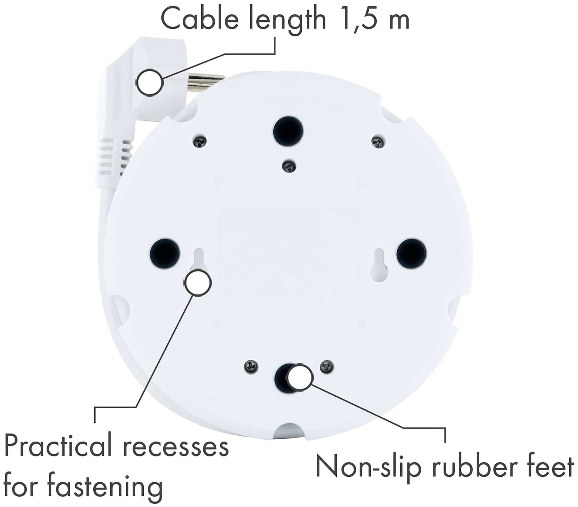 Schwaiger Mehrfachsteckdose 4-fach mit 2x USB Ladeports