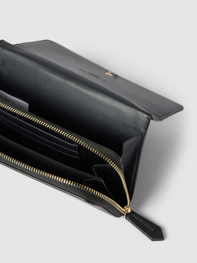 Handtasche mit Label-Detail Modell 'ZERO' in schwarz