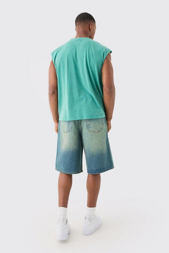 Oversize Tanktop mit Homme-Print