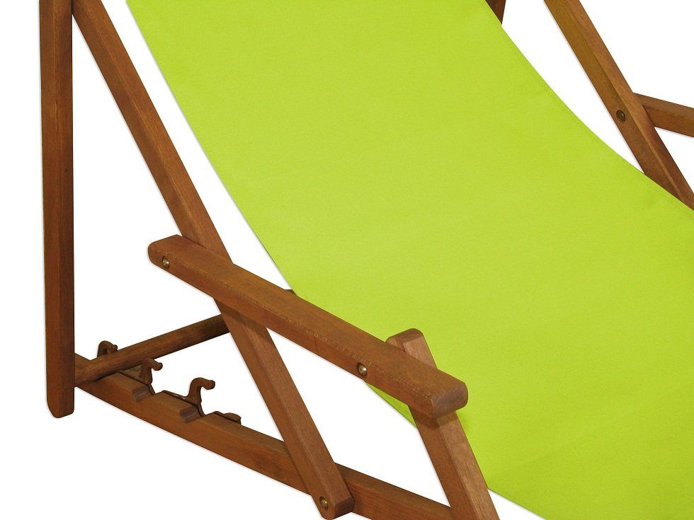 ERST-HOLZ Gartenliege Liegestuhl Deckchair pistazie Sonnenliege Gartenliege Holz Buche