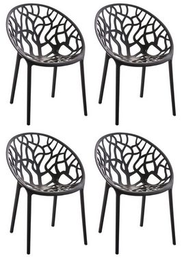 CLP Gartenstuhl Hope (4er Set), stapelbar & wetterbeständig, modern