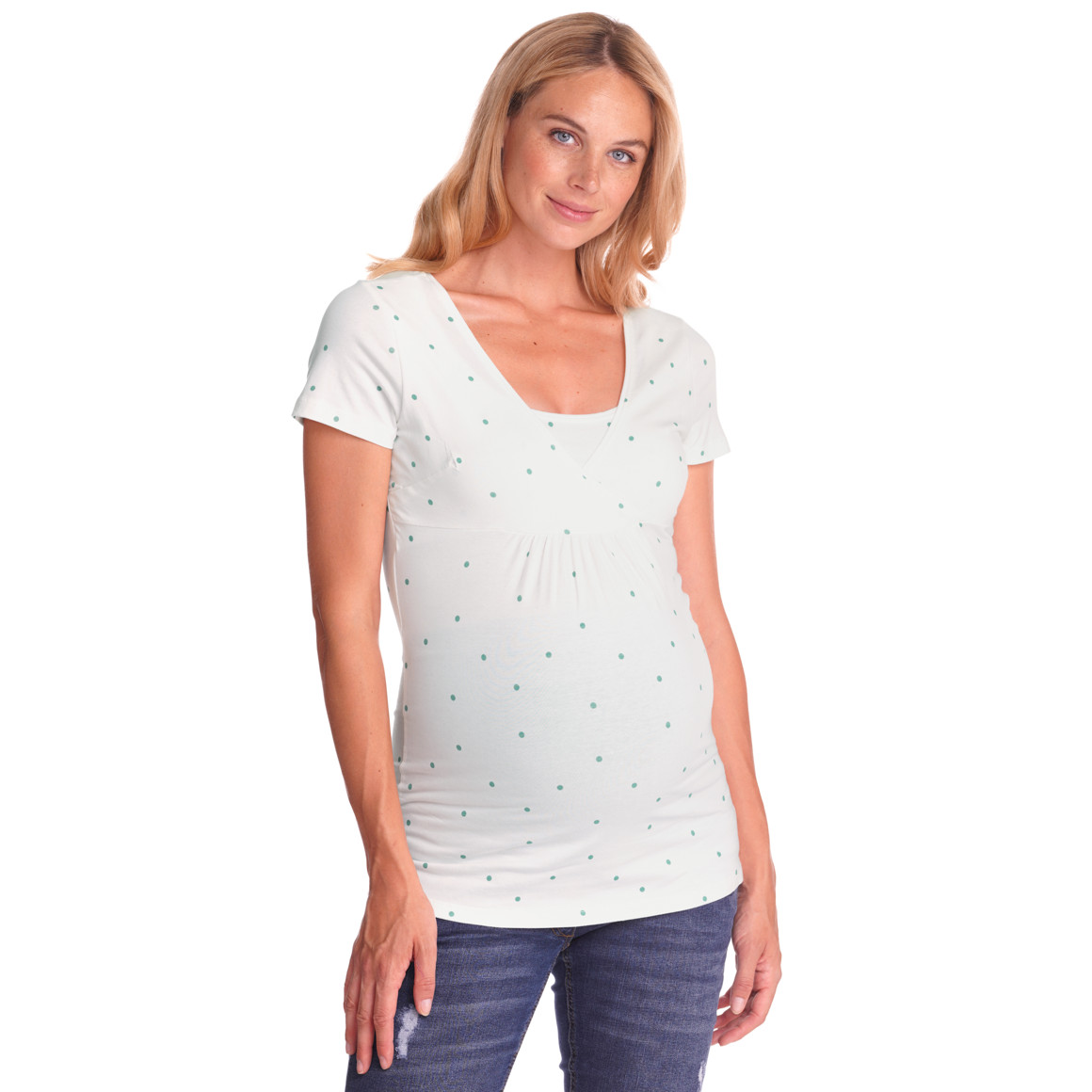 2 Damen Umstands-T-Shirts mit Stillfunktion