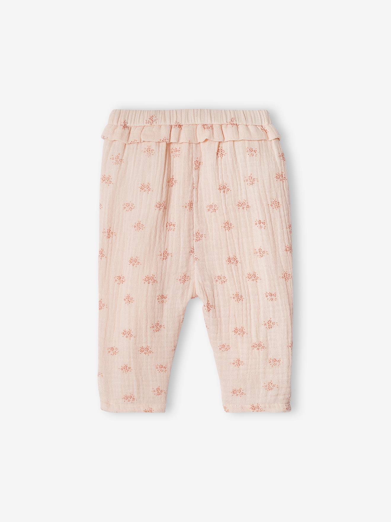 Pantalon en gaze de coton bébé écru