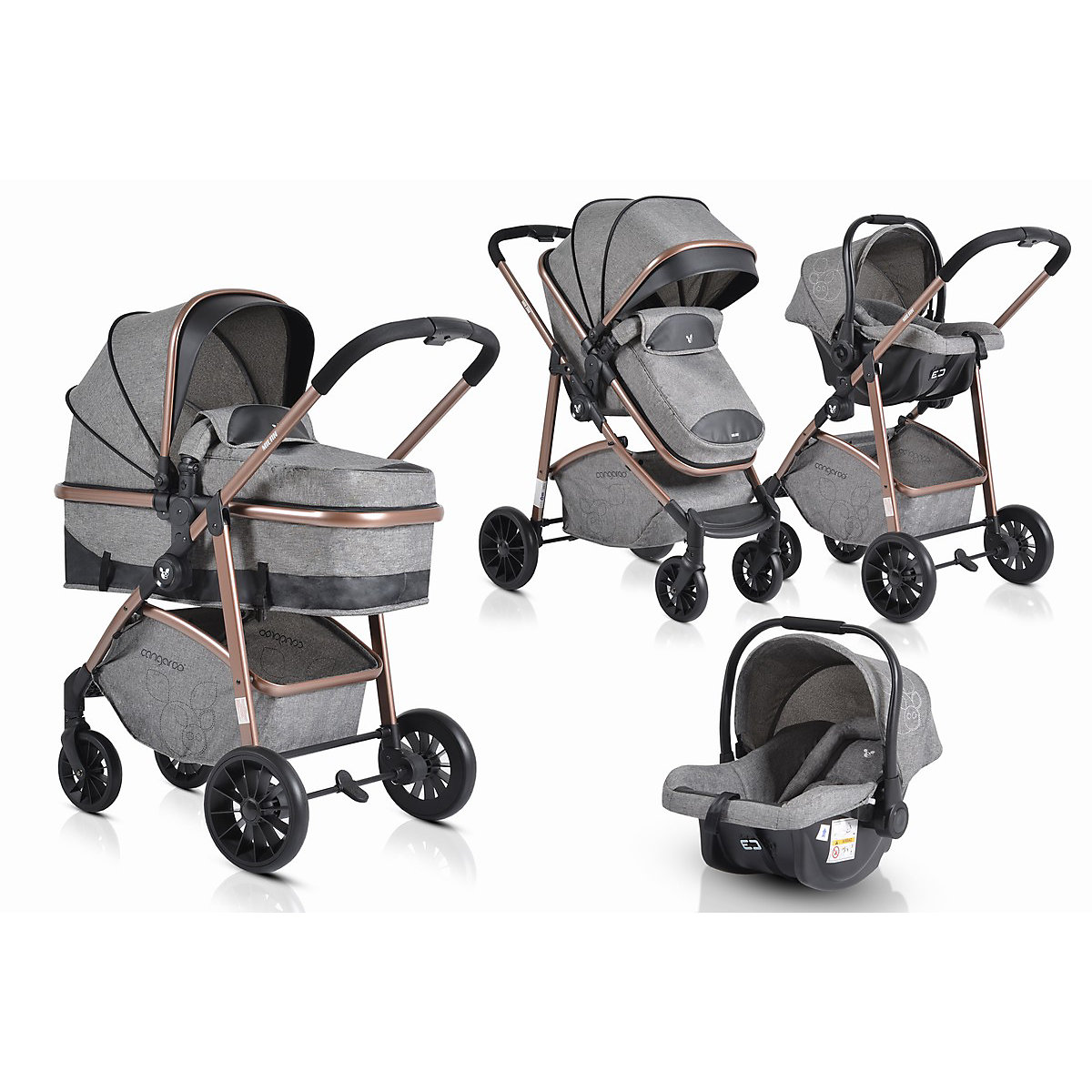Kombikinderwagen 3 in 1 Milan Kombikinderwagen