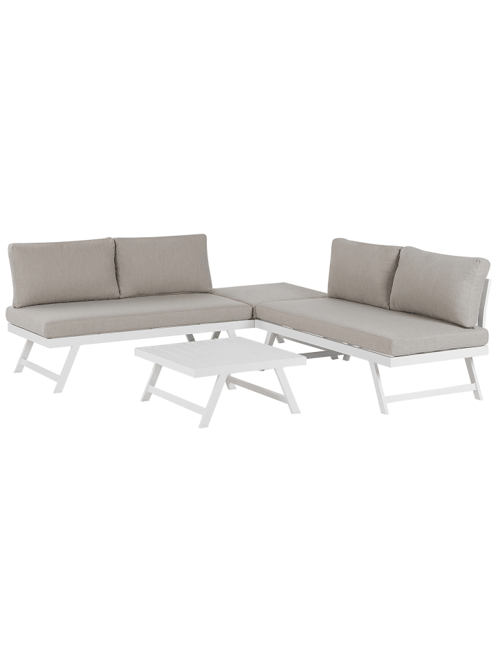 Beliani 2-tlg Lounge Set COCCORINO in Grau/Weiß günstig kaufen onesize
