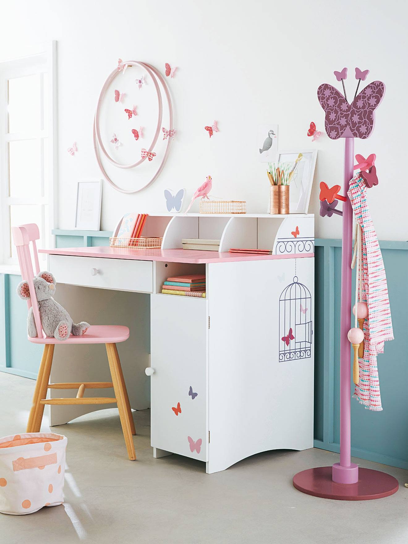 Lot de 14 papillons déco enfant multicolore