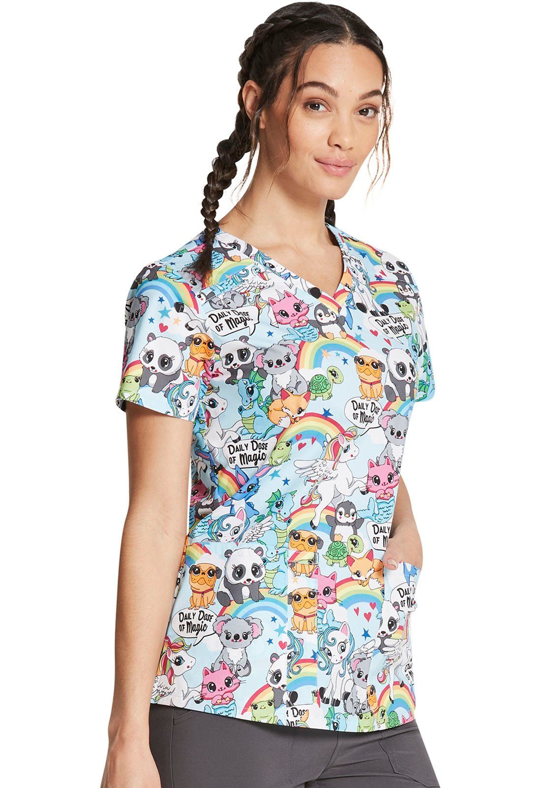 Dickies Funktionsbluse Bunt bedruckter Damen Kasack 