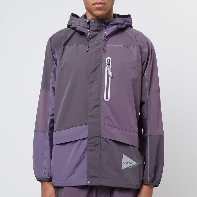 Gramicci x And Wander Patchwork Wind Hoodie multi purple