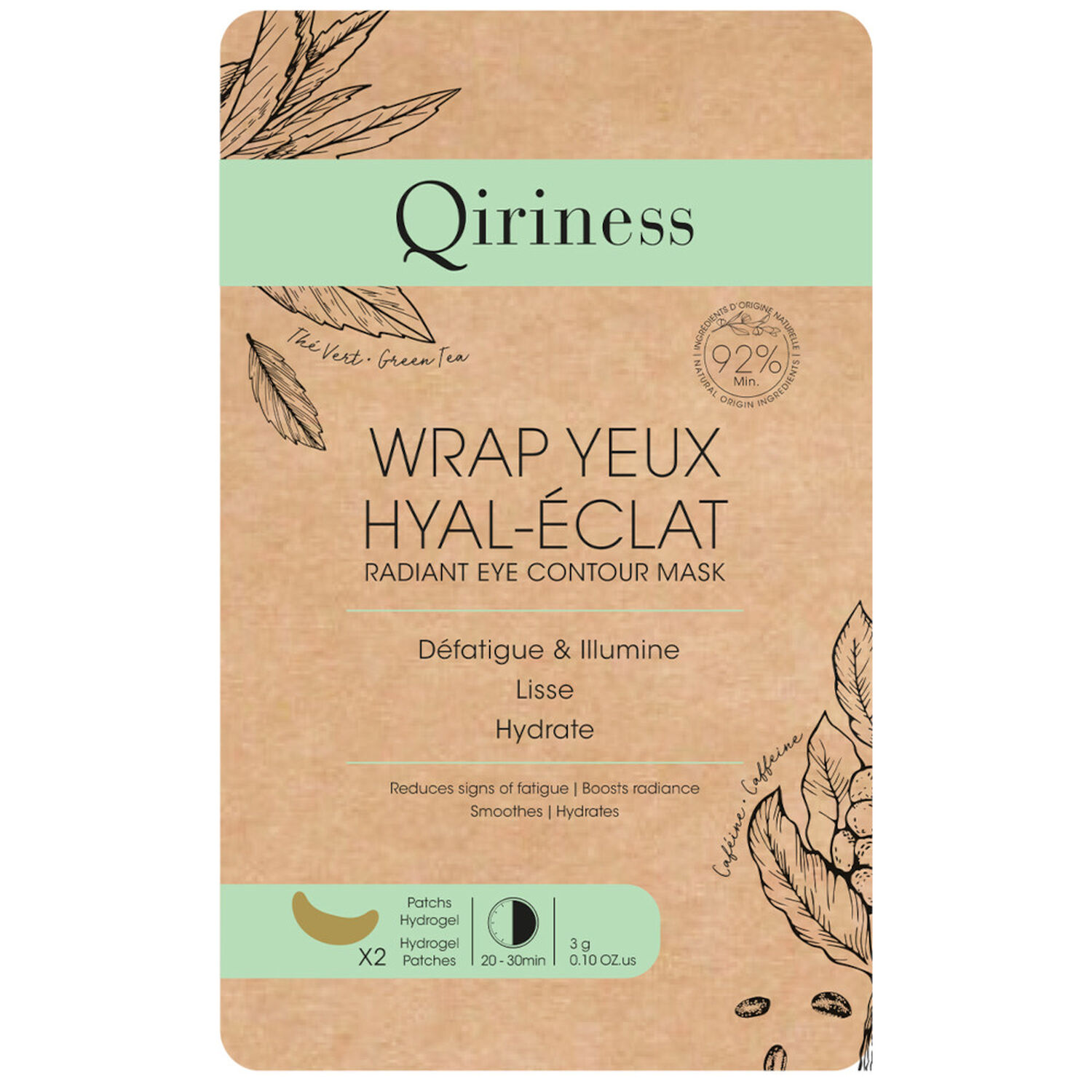 Qiriness Wrap Yeux Hyal-Éclat Patchs Yeux Éclat
