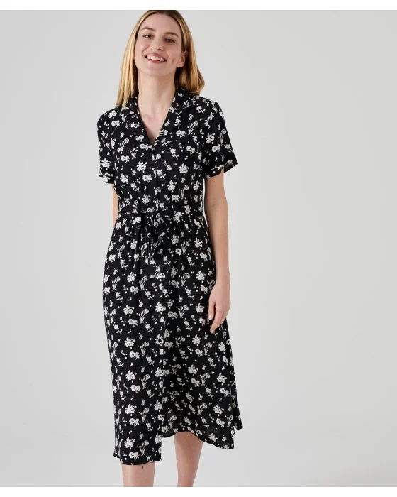 Robe-chemise pure viscose imprimée