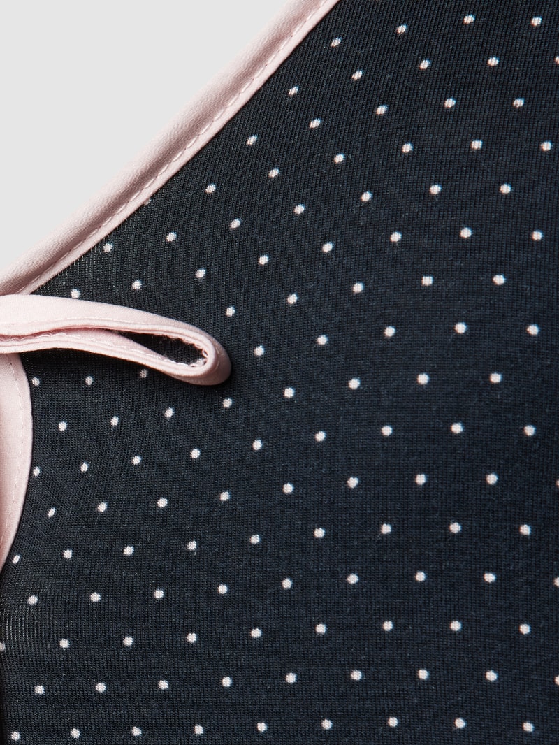 Pyjama mit Allover-Muster in schwarz