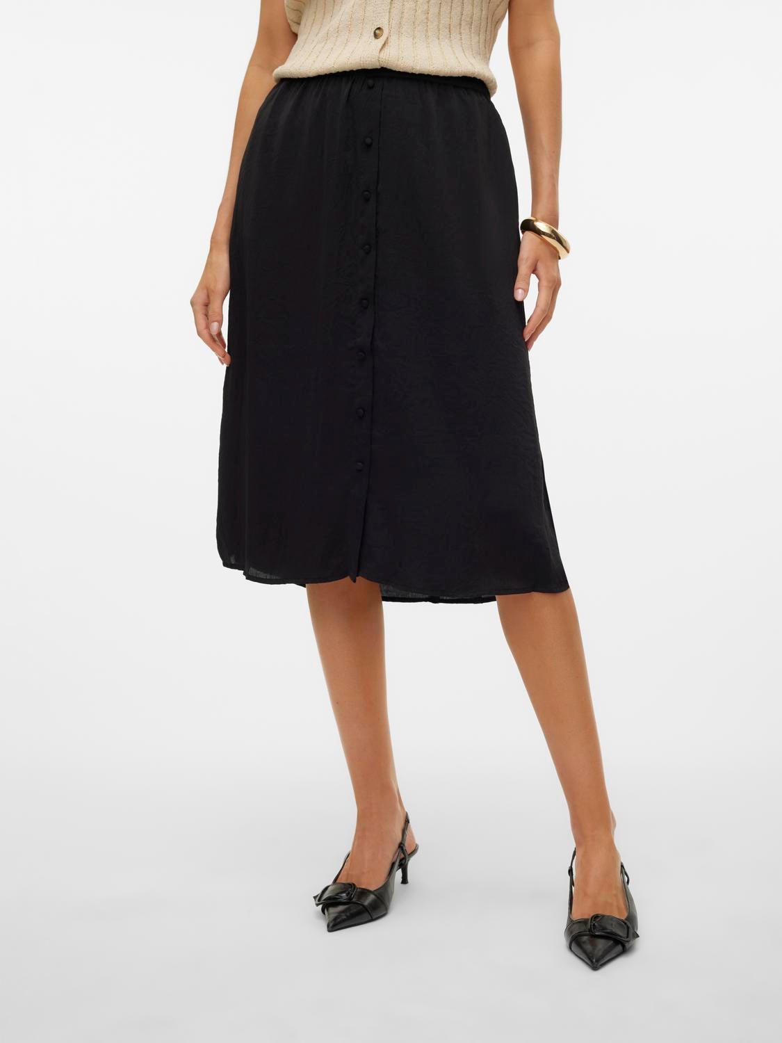 VMSUNNY Hohe Taille Midirock