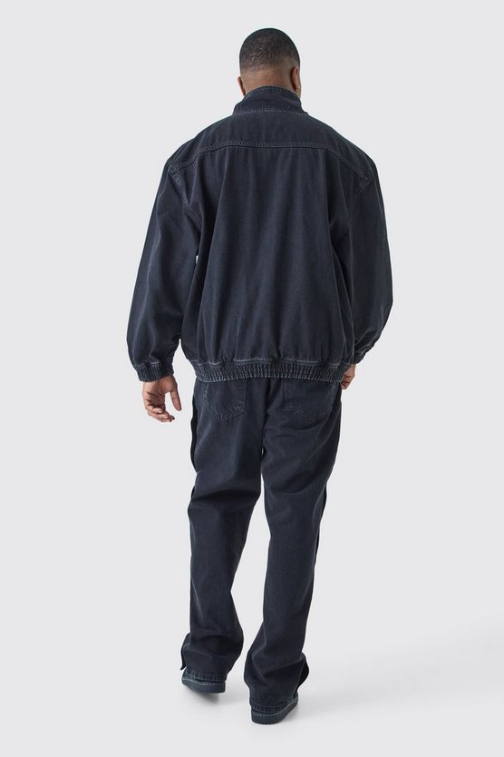 Plus Oversize Jacke mit Trichterkragen und 1/4 Reißverschluss