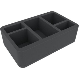 Feldherr 75 mm Half-Size Schaumstoffeinlage mit 5 Fächern