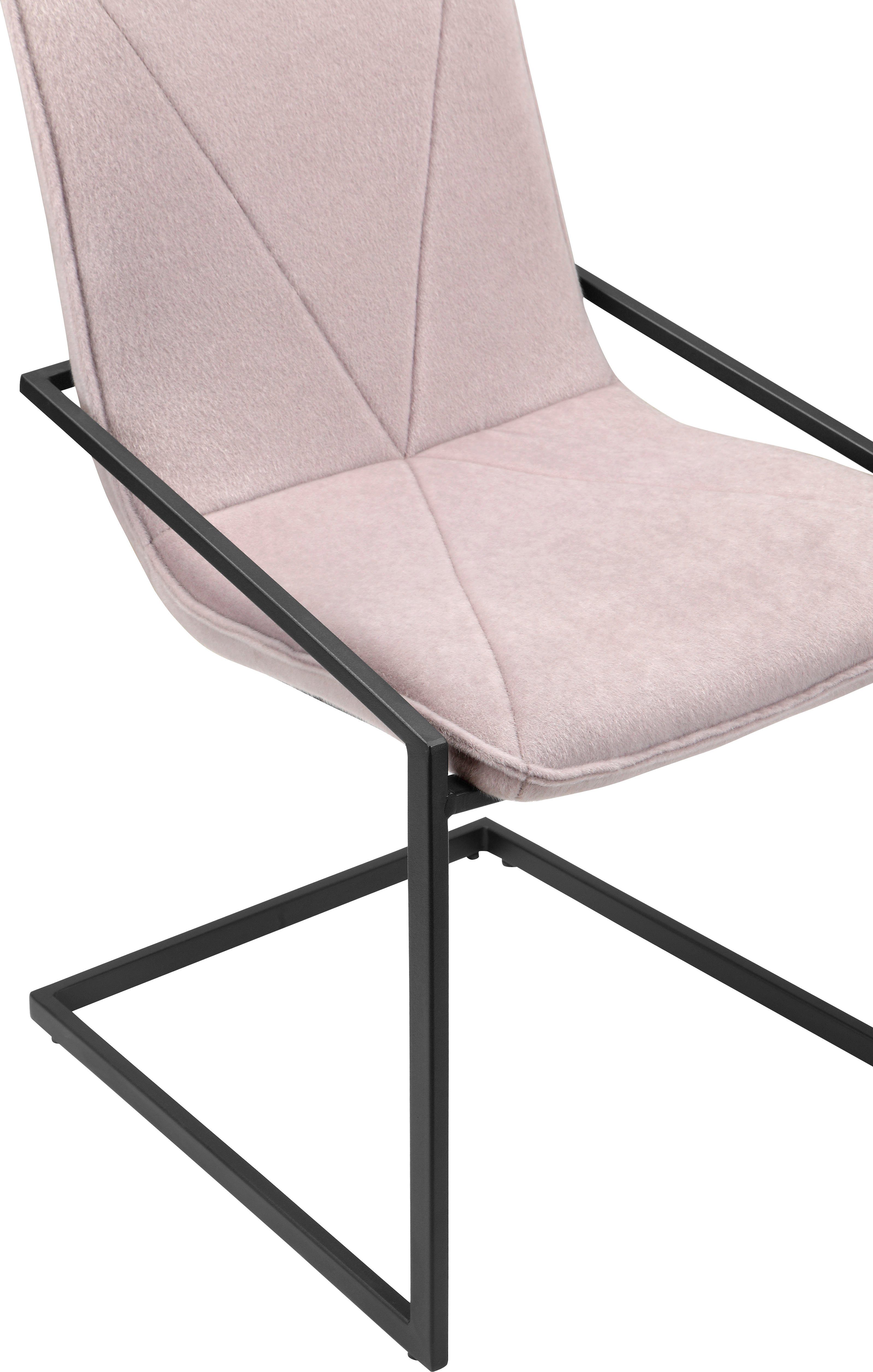 INOSIGN Freischwinger Vitus (Set, 2 St), aus schönem weichen Samtvelours Bezug, in verschiedenen Farbvarianten