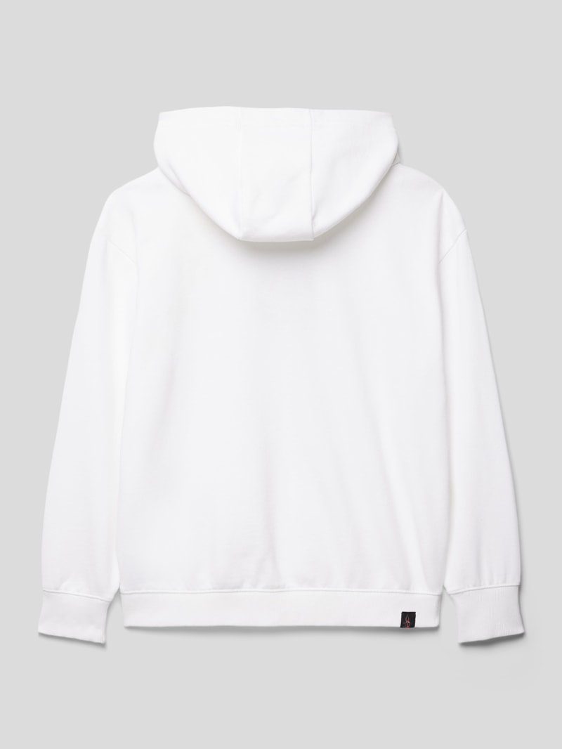 Hoodie mit Label-Print Modell 'RADICAL TIMES' in weiß