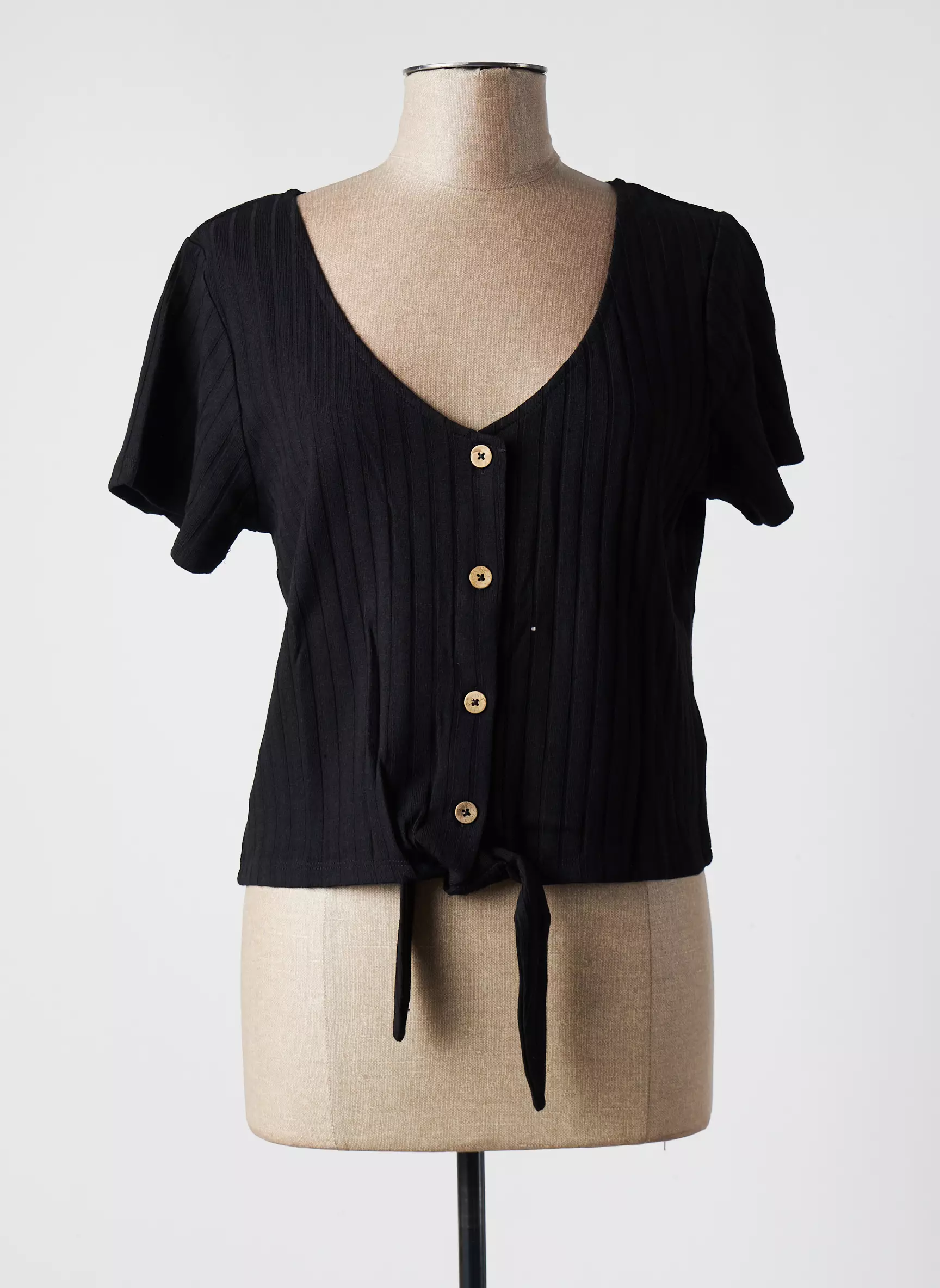 Only Gilets Manches Courtes Femme couleur noir