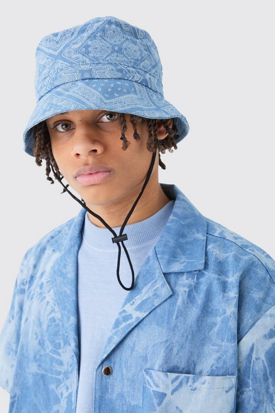 Blauer Bandana Denim-Hut