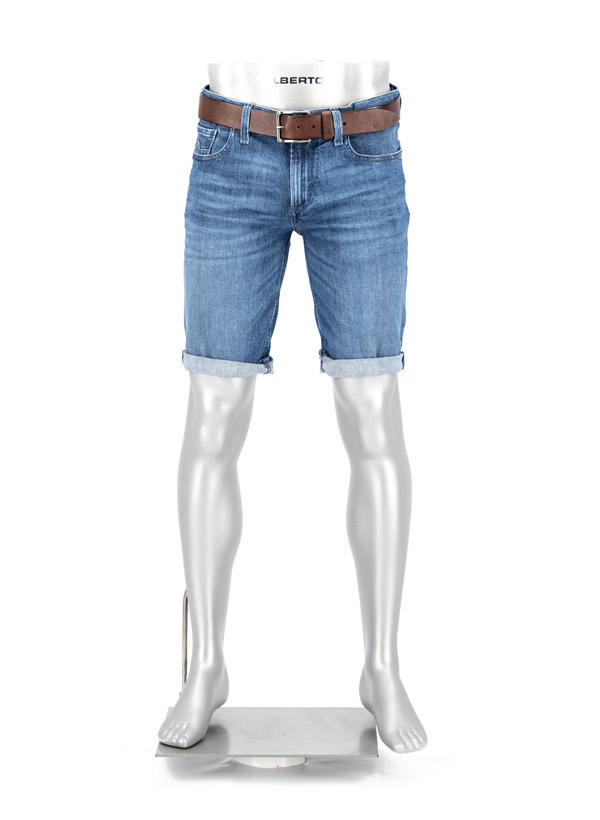 Alberto, Jeansshorts Slipe-K, Tapered Fit, Bio Baumwoll-Stretch, blau