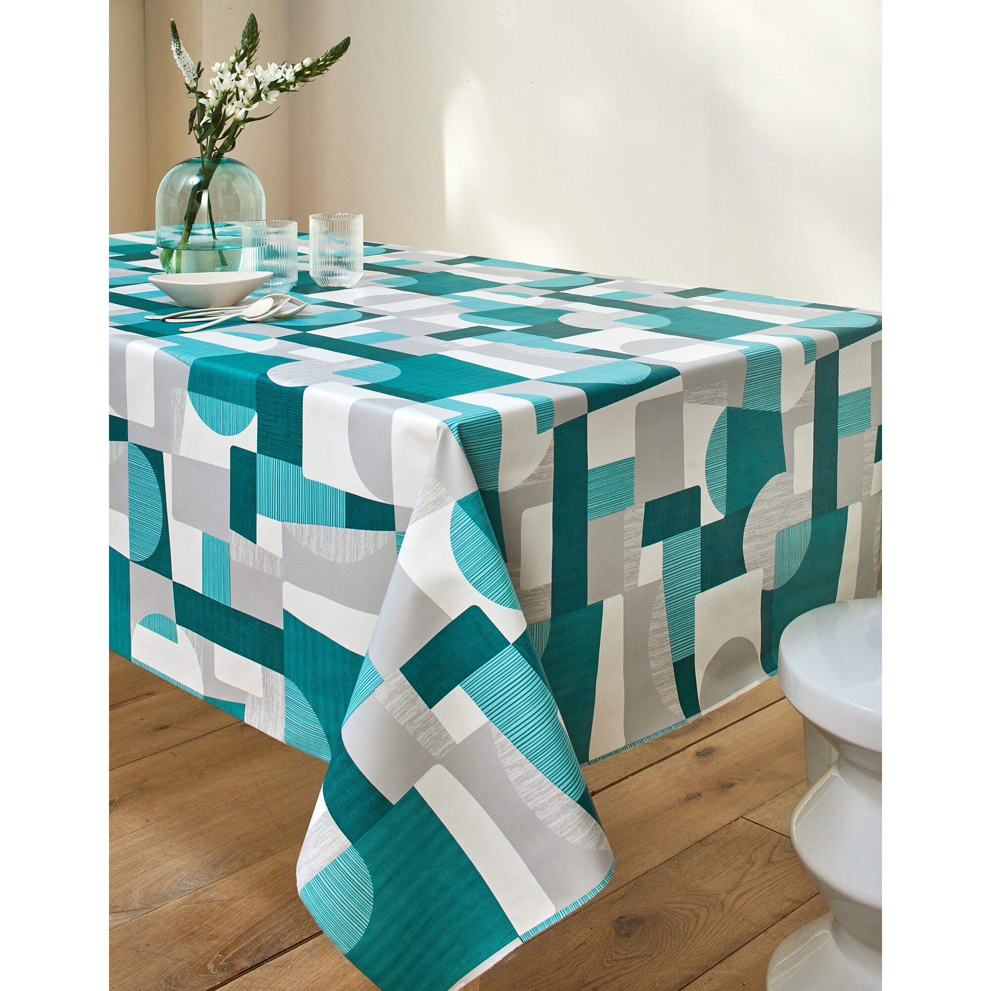 Nappe toile cirée imprimé Patch duo