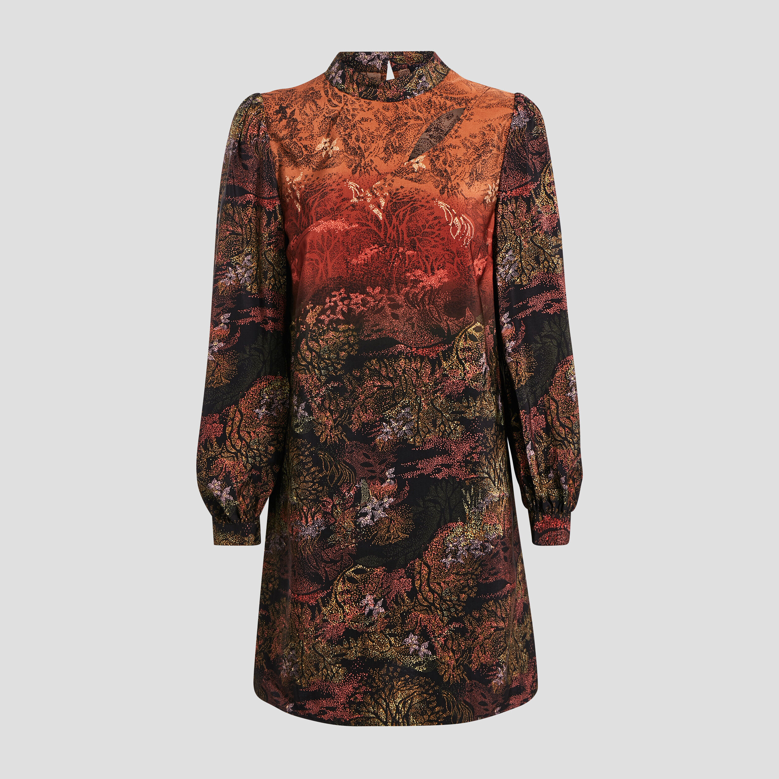 Robe évasée manches longues noir femme | Cache Cache