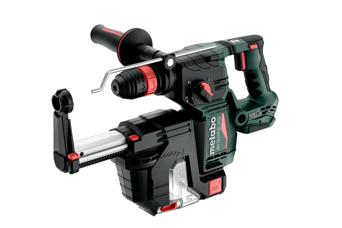 Metabo 601714900 KH 18 LTX BL 24 Q Set Ciocan combinat fără fir cu aspirator ISA 18 LTX 24 SDS-Plus 18V fără baterii și încărcător 601714900