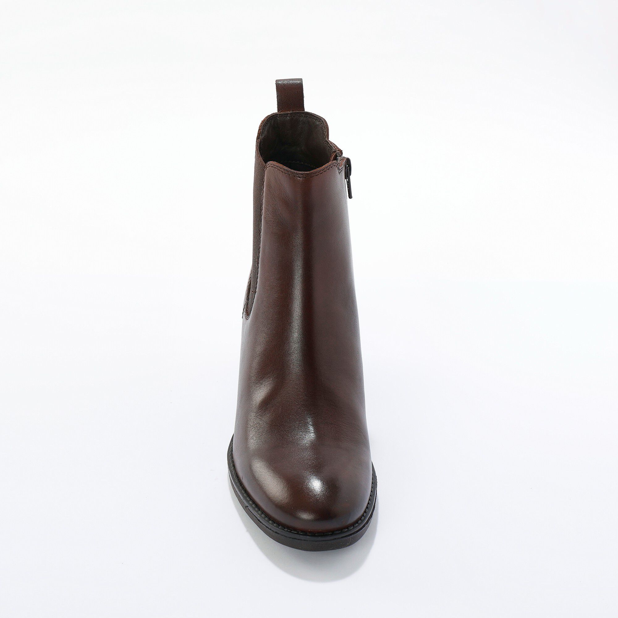 Boots chelsea à talons, cuir
