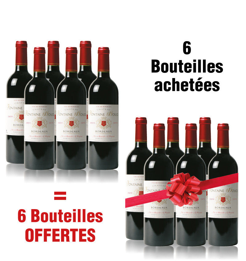 BordeauxChâteau Fontaine Douce : 6 achetées, 6 offertes